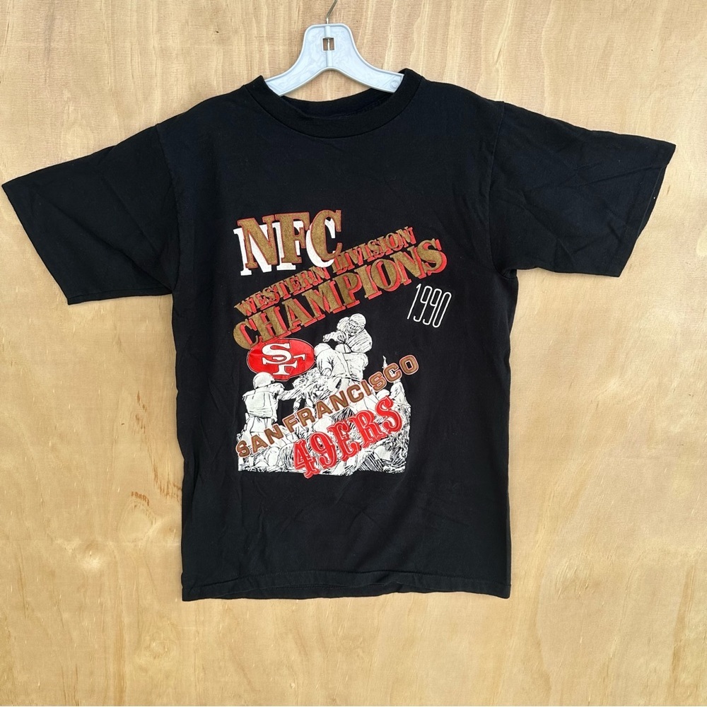 Vintage 1990 San Francisco 49ers Single Stitch T-shirt Size Medium Made USA - Picture 8 of 13